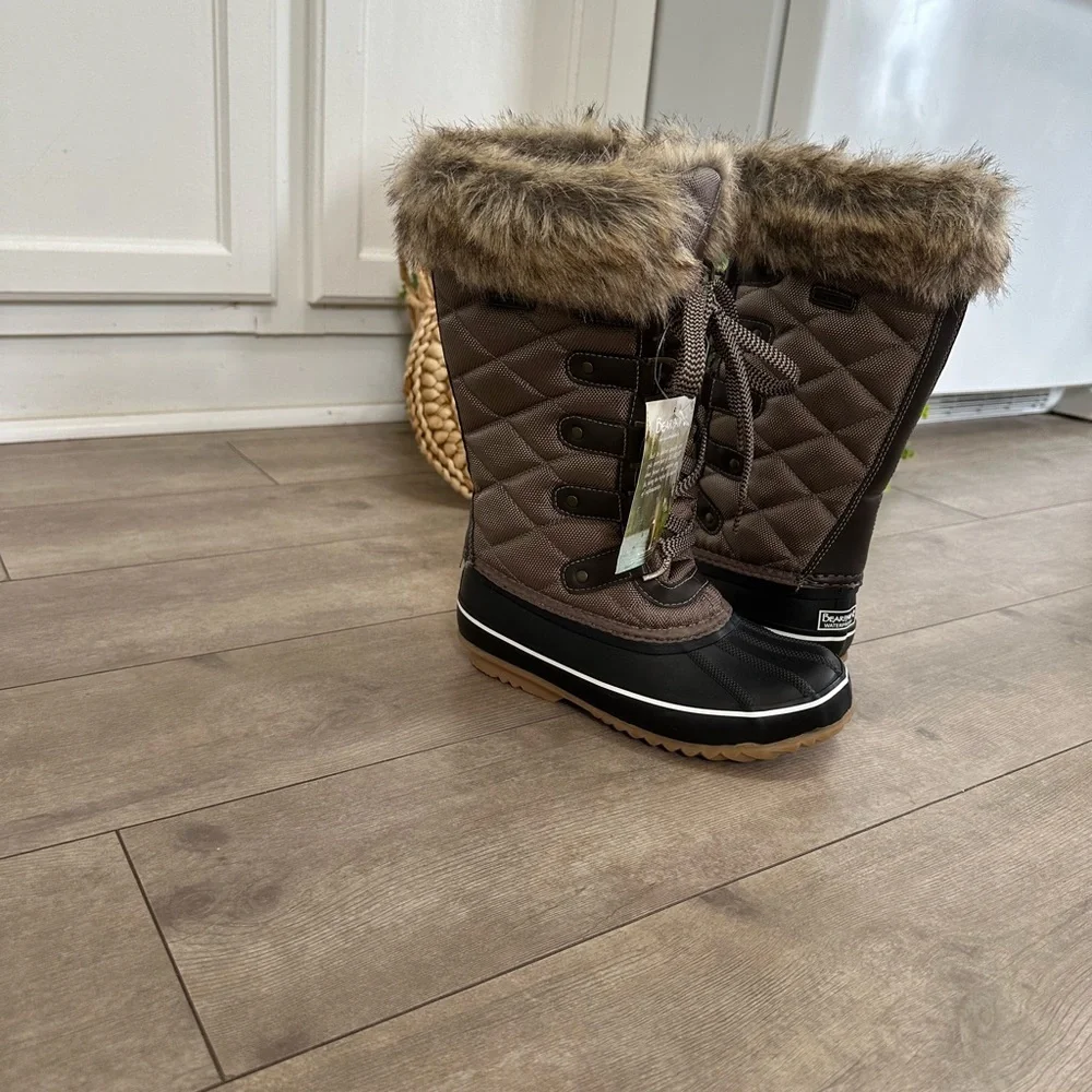 New Bearpaw Mckinley Women's Insulated Tall Winter Boots Water Proof Size 5